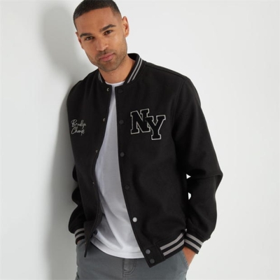 Jacheta Threadbare Varsity Bomber negru