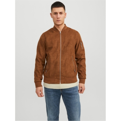 Jack and Jones Faux Suede Bomber maro