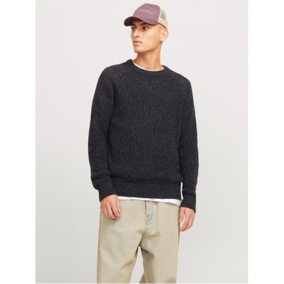 Jack and Jones tricot cu guler rotund pentru barbati gri twisted