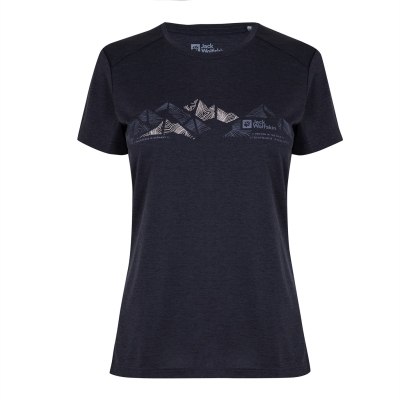 Jack Wolfskin Cross Grap Tee femei bleumarin