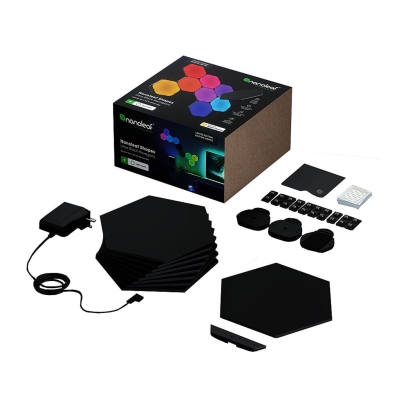 Kit incepatori Nanoleaf Nanoleaf Shapes negru Hexagons 9PK multicolor