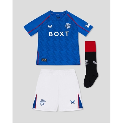 Kit Mini Castore Rangers Acasa 2024 2025 pentru Bebelusi albastru alb