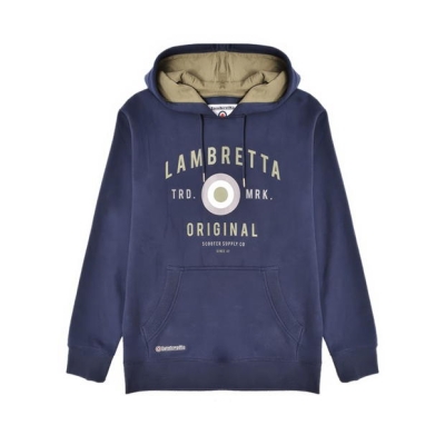 Bluze trening cu gluga Lambretta bleumarin