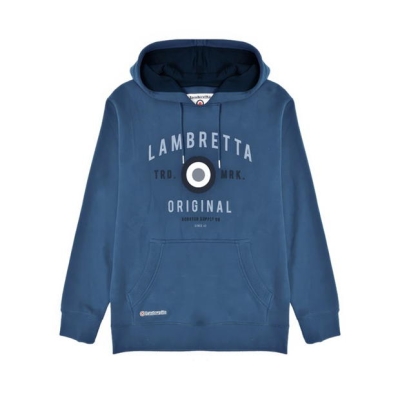 Bluze trening cu gluga Lambretta inchis albastru