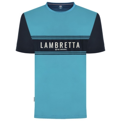 Lambretta Panel Tee albastru bej bleumarin