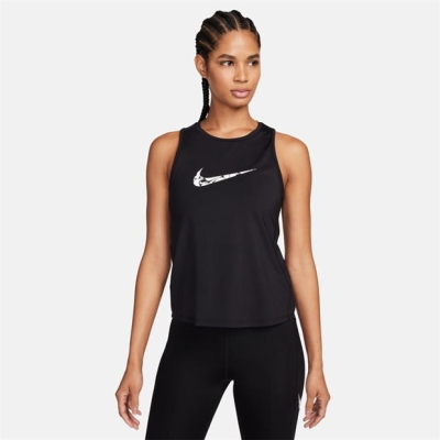 Maiouri Nike One Swoosh Dri-FIT alergare pentru femei negru alb