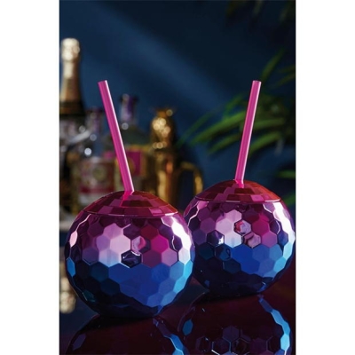 Minge Set Studio Of 2 Disco Staw Cups multicolor