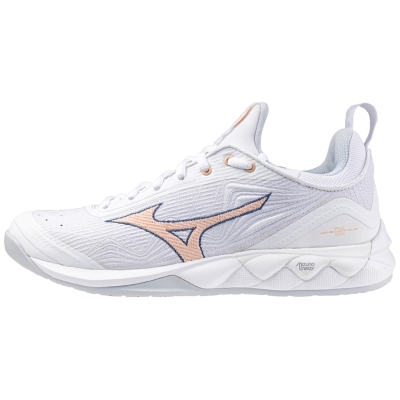 Mizuno Wave Luminous Netball Shoes pentru femei alb bleumarin pch