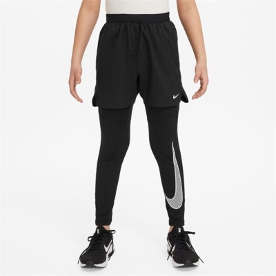 Nike B NP DF TIGHT W copii negru alb