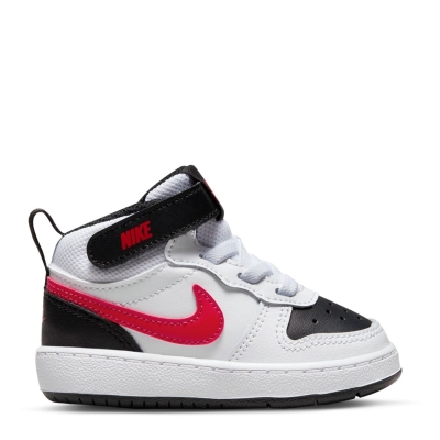 Nike Court Borough Mid 2 / Shoe pentru Bebelusi pentru Bebelusi alb negru rosu