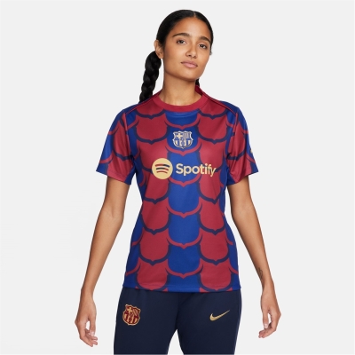 Nike FC Barcelona Academy Pro Pre Match Top 2023 2024 pentru femei albastru roial