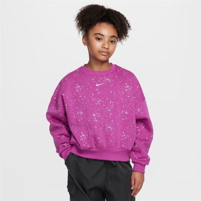 Nike Sportswear Club Fleece Big () Boxy Crew pentru fete pentru Copii hot fucsia