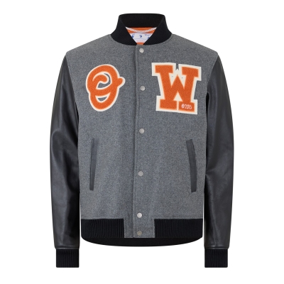 OFF alb Off Patch Varsity pentru barbati gri