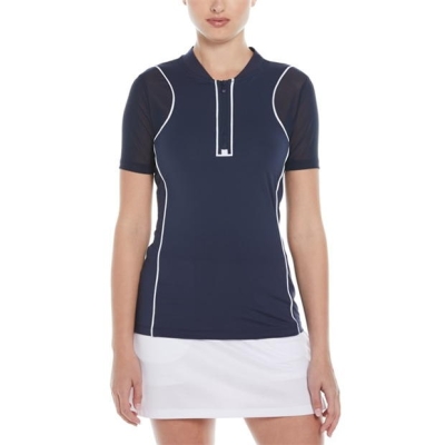 Original Penguin Golf cu fermoar Front Top femei negru mov