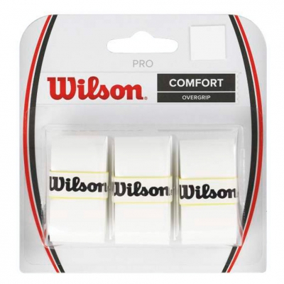 Set 3 Mansete sport WILSON PRO COMFORT OVERGRIP alb / WRZ4014WH