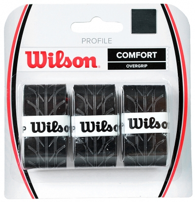 Set 3 Mansete sport WILSON PROFILE COMFORT OVERGRIP negru / WRZ4025