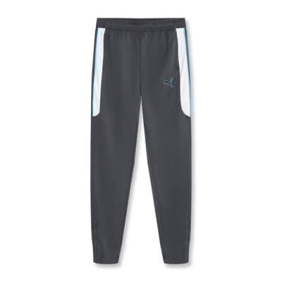 Pantaloni antrenament sport Puma Finesse Performance pentru copii gri albastru aqua