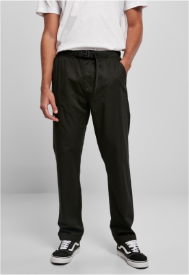 Pantaloni chino drepti cu curea negru Urban Classics