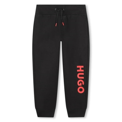 Pantaloni de trening HUGO Logo Print Drawstring Unisex Juniors negru 09b