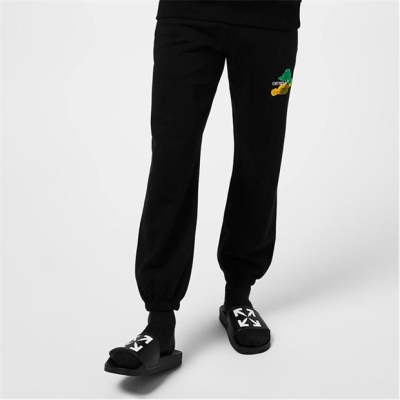 Pantaloni de trening OFF alb Brush Arrow negru mlt