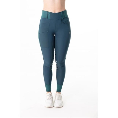 Pantaloni echitatie Breeches echitatie Hybrid Meryl Pull Up pentru Femei galactic bleu