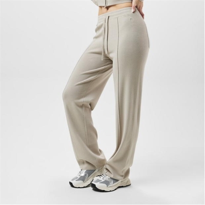 Pantaloni Jack Wills tricot Pin-Tuck maro deschis