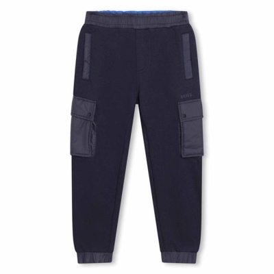 Pantaloni jogging Boss Boss Logo copii bleumarin