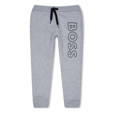 Pantaloni jogging Boss cu imprimeu mare pentru Bebelusi gri a32