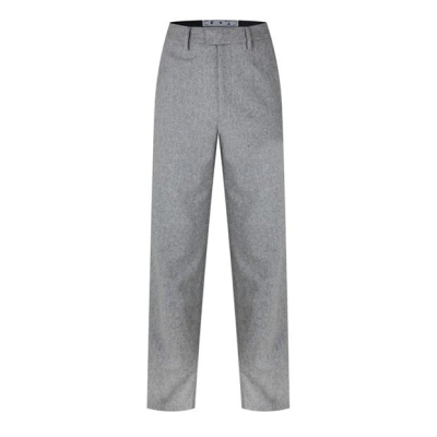 Pantaloni OFF alb Straight Leg gri