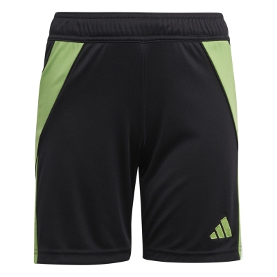 Pantaloni scurti adidas Tiro 24 pentru Copii negru lucid verde lime