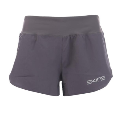 Pantaloni scurti alergare Skins Sr3 femei gri carbune