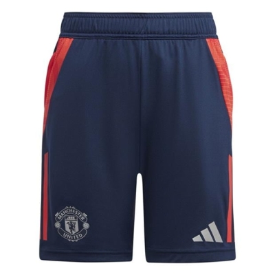 Pantaloni scurti antrenament adidas Manchester United 2024 2025 Juniors bleumarin