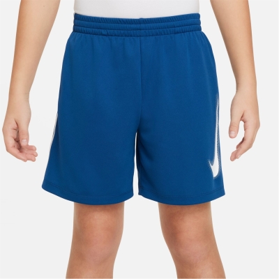 Pantaloni scurti antrenament Nike Multi Big () Dri-FIT imprimeu Graphic pentru baieti pentru Copii court albastru