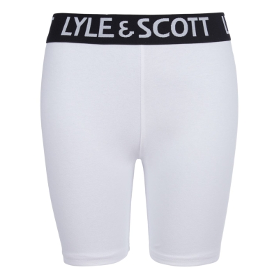 Pantaloni scurti ciclism Lyle and Scott copii bright alb