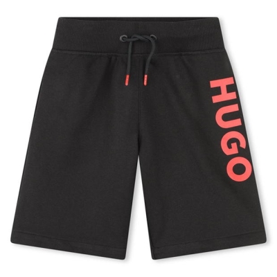 Pantaloni scurti HUGO Logo Juniors negru 09b