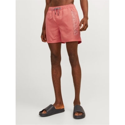 Pantaloni scurti inot Jack and Jones Fiji Double Logo hot coral