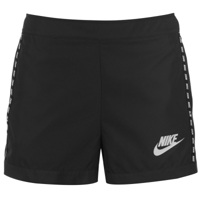 Pantaloni scurti Nike AV15 Woven pentru Femei negru alb