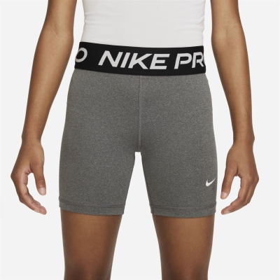 Pantaloni scurti Nike Pro Big () Dri-FIT 5 pentru fete pentru Copii gri carbon deschis