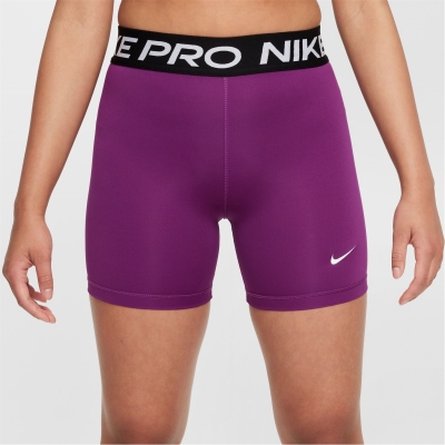 Pantaloni scurti Nike Pro pentru fetite mov negru