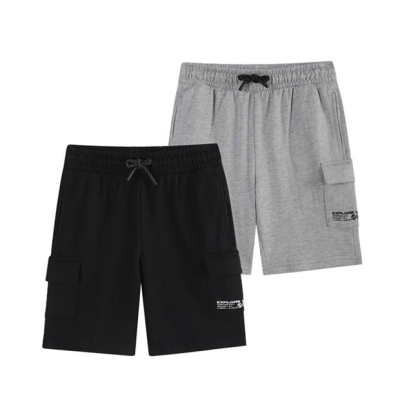 Pantaloni scurti Set 2 Studio Younger Utility pentru baieti gri negru