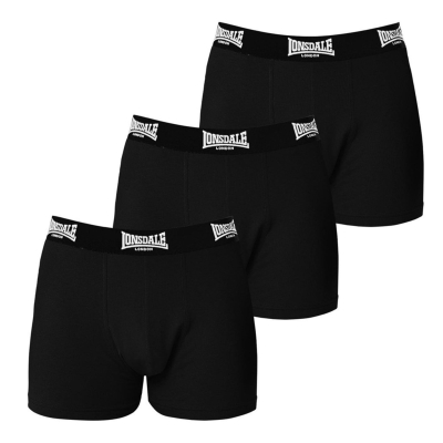 Pantaloni scurti Set de 3 Lonsdale Trunk pentru baietei negru