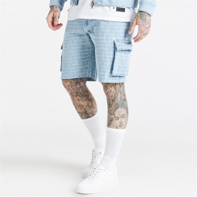 Pantaloni scurti SikSilk pentru barbati deschis albastru