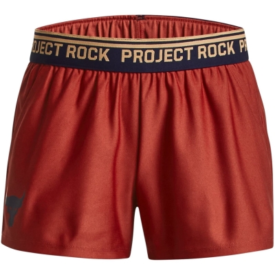 Pantaloni scurti Under Armour Project Rock Play Up pentru fetite rosu