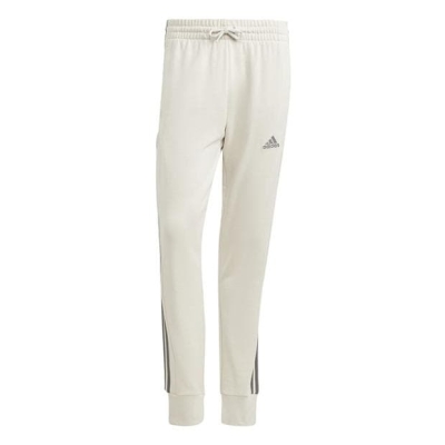 Pantaloni sport adidas Essentials French Terry conici Cuff 3- Stripes alb