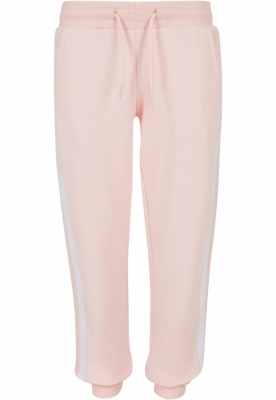 Pantaloni sport College contrast pentru fete roz alb Urban Classics