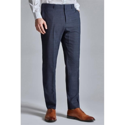 Pantaloni Ted Baker Ara Slim Fit Check Suit bleumarin patratele