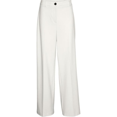 Pantaloni Vero Moda VM Wvn Btq femei snow alb