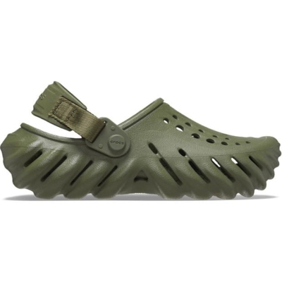 Papuci cauciuc Crocs Echo K copii military verde