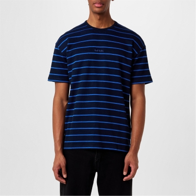 Tricou Paul Smith cu dungi Longe albastru