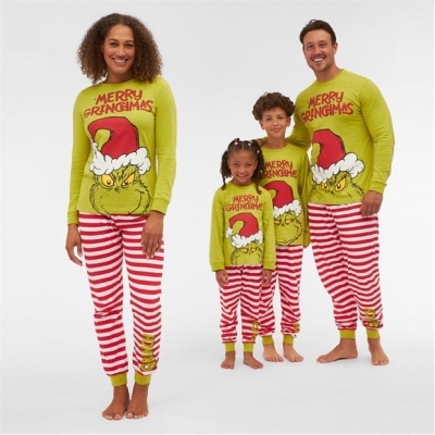 Pijamale Family Craciun Grinch pentru Femei cu personaje